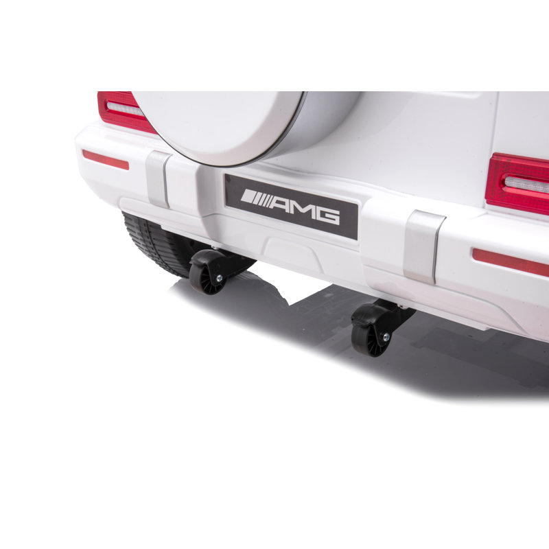 White 24V Mercedes G63 Ride-On Car with Remote Control