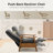 Penning Walnut Breathable Leather Push-Back Recliner -1990330605