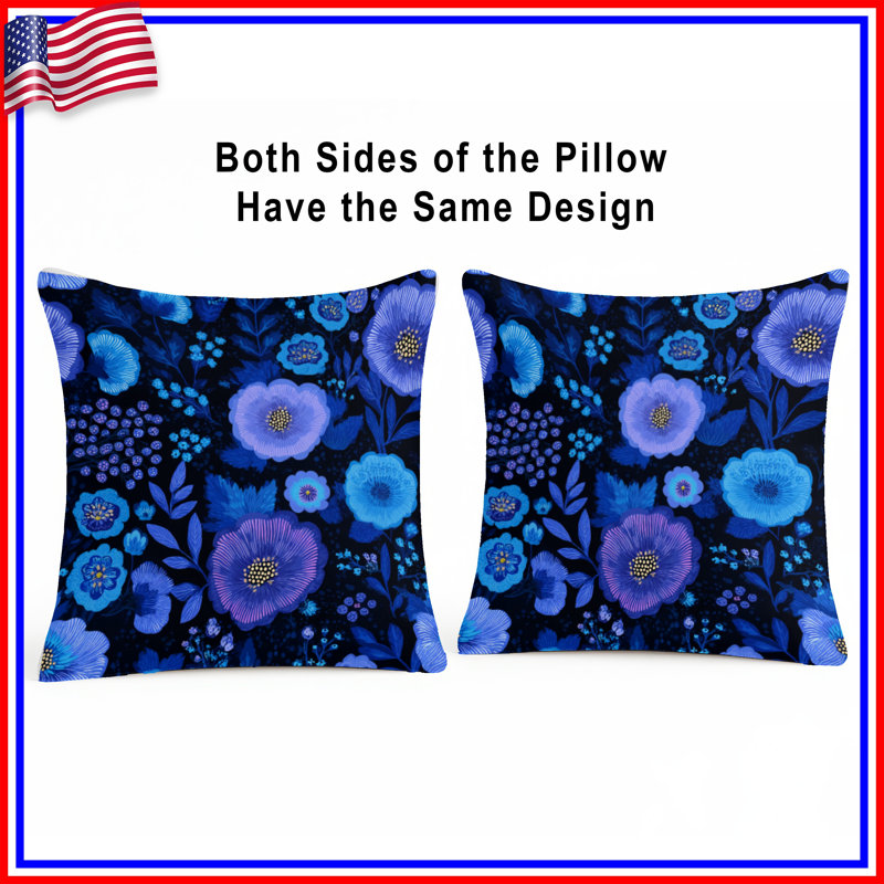 Coussin Floral, 14 X 14 pouces