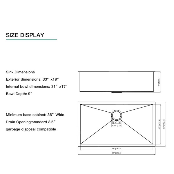 Dimensions du produit