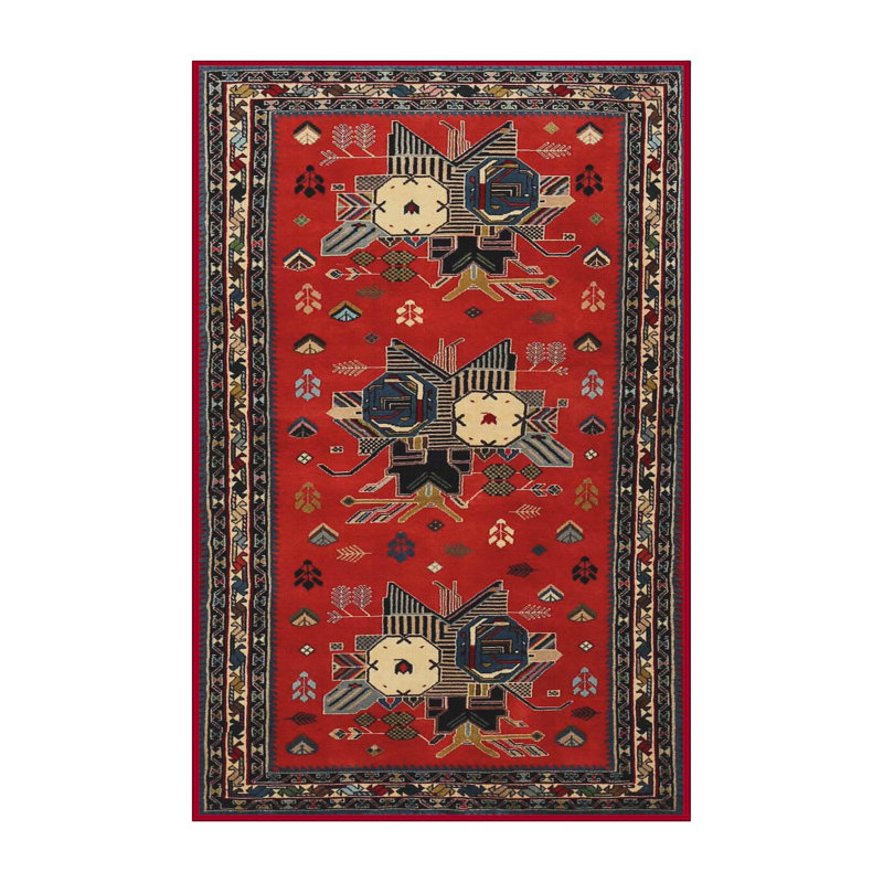 Tapis rouge à motif sud-ouest, Rectangle 5 pi x 8 pi
