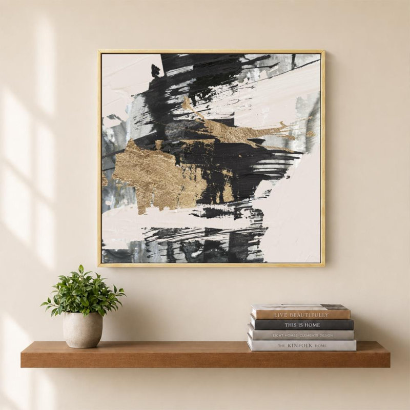 Étudier les rochers II par Susan Jill - Graphisme sur toile, H 36 po x l 36 po, Cadre plat flottant, Bouleau