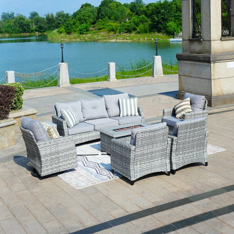 Braddon 7 - Person Patio Conversation Set with Cushions