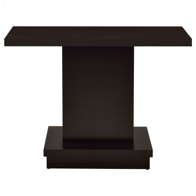 Fiona Cappuccino Engineered Wood Pedestal Console Table