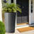 2-Pack 21.7 In Modern Tall Square Planter Boxes, Matte Brown/Grey/Black Tapered Flower Pots | Indoor Outdoor Use For Porch, Patio, Garden & Home-128860309