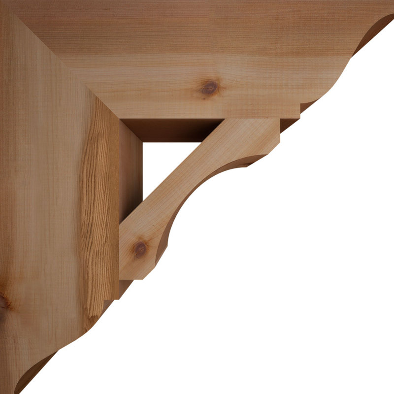 Support en bois rustique traditionnel BKTLEC01, Cèdre rouge de l'Ouest (lisse), H 20 po x l 5,5 po x P 20 po