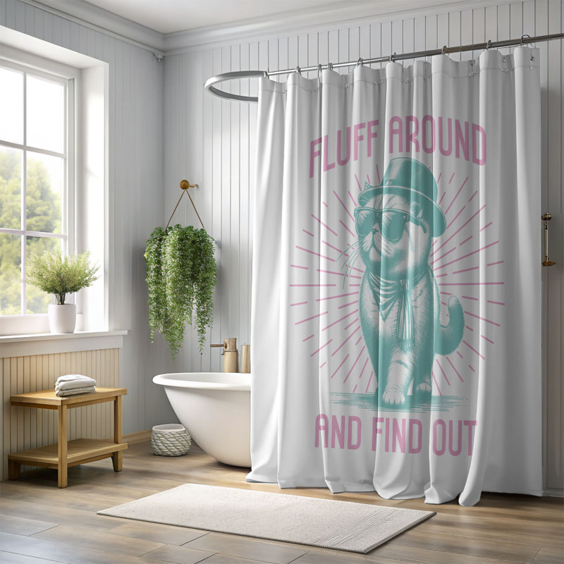 Rideau de douche Ellanti, H 74 po x l 71 po