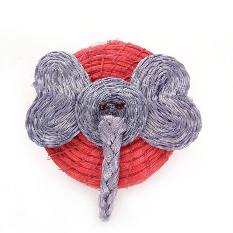 Panier éléphant avec couvercle, Beige