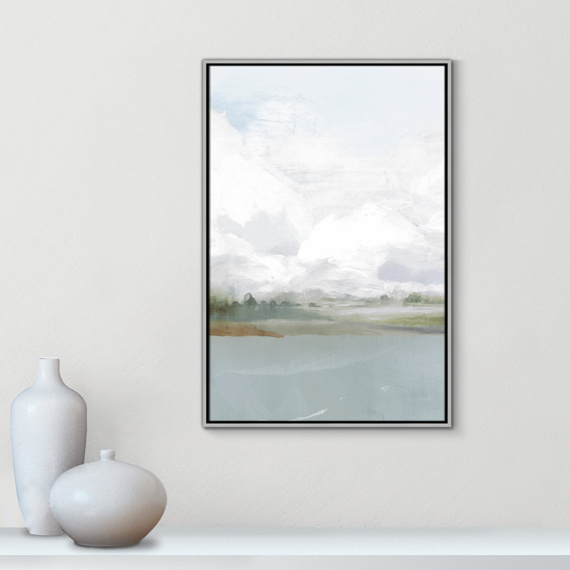«All Shore - Floater Frame», reproduction d'art sur toile, H 37,5 po x l 25,5 po, Silver