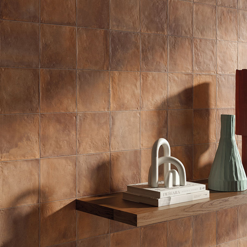 Autumn Essentials 8X8 Porcelain Wall and Floor Tile, Red