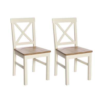 Bellamira 45cm H Solid Wood Cross Back Side Chair
