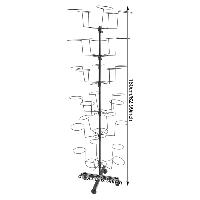 6-Tier Freestanding Hats Display Rack