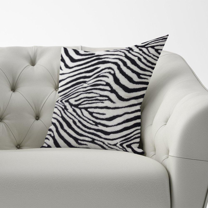 Studebaker Zebra Texture Animal Print Square Throw Cushion