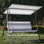 Balancelle de véranda pour l'extérieur, 2 balancelles de patio en métal avec auvent réglable et coussin amovible pour le jardin, la piscine et la cour arrière-115095757