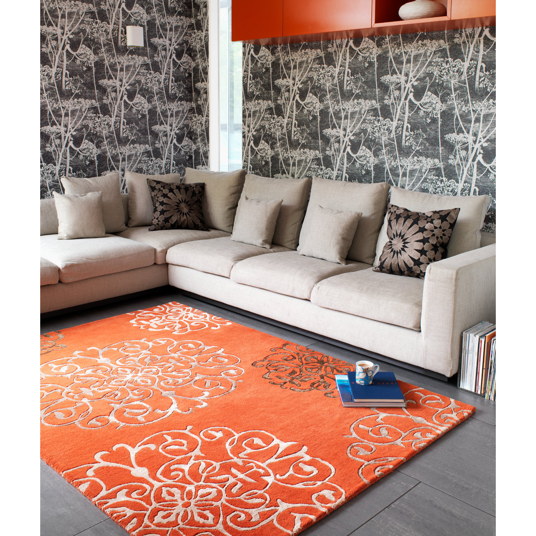 Agnon Hand Tufted Orange Rug