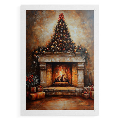 Fêtes de Noël, art Dxxxxi - impression sur toile seulement - non encadrée