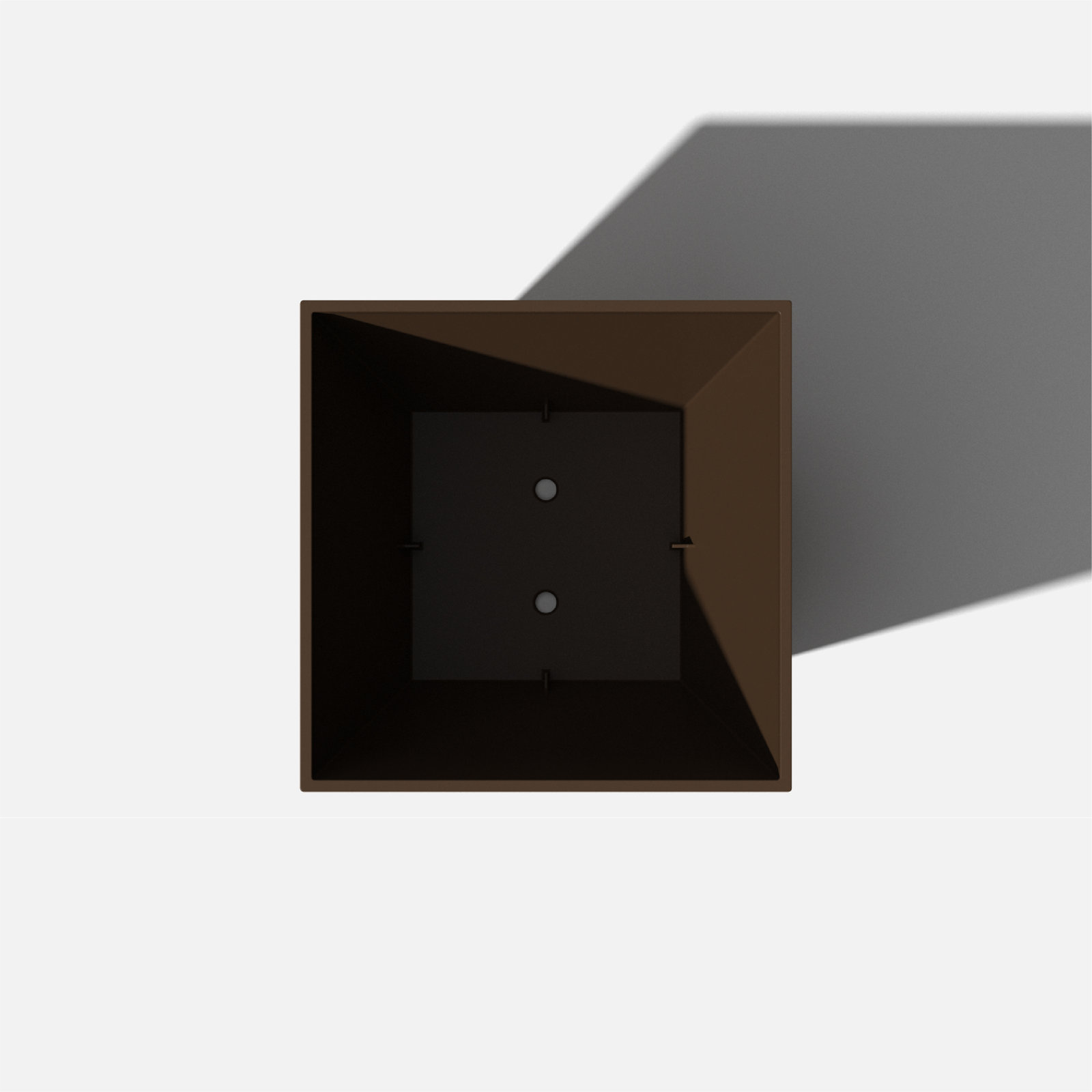 Pure Series 19" Pot Planter, Espresso, 22" H x 19" W x 19" D, 2