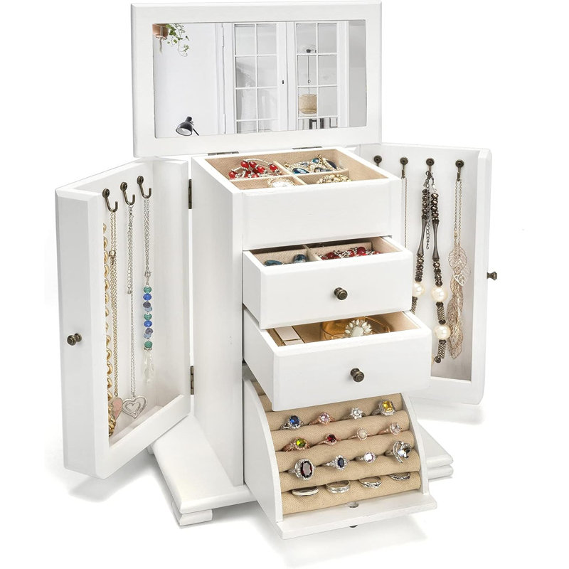 Boîte à bijoux en bois, Blanc