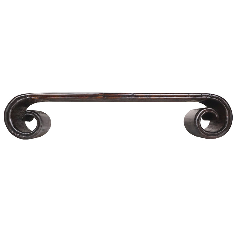 Table chinoise à volutes en bois d'orme massif