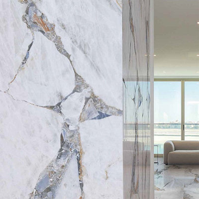 Carreau de porcelaine mate pour plancher et mur 24 po x 48 po Geode Gemstone