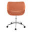 Chaise de travail contemporaine en métal chromé et tissu orange-89310580-89310581