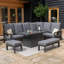 Falisa Reclining Aluminium Corner Dining Set - with Rising Table