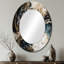 Pallavi, bleu, beige, marbré, Dreamscape I - miroir décoratif géométrique, miroir mural moderne, impression d'art en métal-1830537581-1830537576