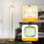 Lampe sur pied arquée avec abat-jour en verre, télécommande et ampoule incluse-1580996816