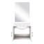 Meuble-lavabo blanc l 24 po x P 22 po, comptoir en marbre de culture, 18 po Miroir, meuble-lavabo teinté 24 22 po, comptoir et fermeture en douceur, extérieur attrayant-1099081388