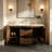 48'' Modern Single Bathroom Vanity with Ceramic Top, Brown Wood Vanity with Ample Storage
