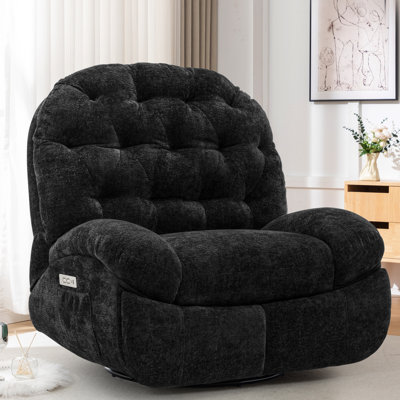 KORSER Recliner Chair, Electric Recliners , Soft Fabric Upholstered Recliner Chair With Side Pockets