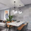 3 - Light Modern Dimmable Globe Keyari With Frosted White Glass Shade-434813721