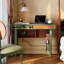 Bureau 36,22 "en bois massif rétro vert
