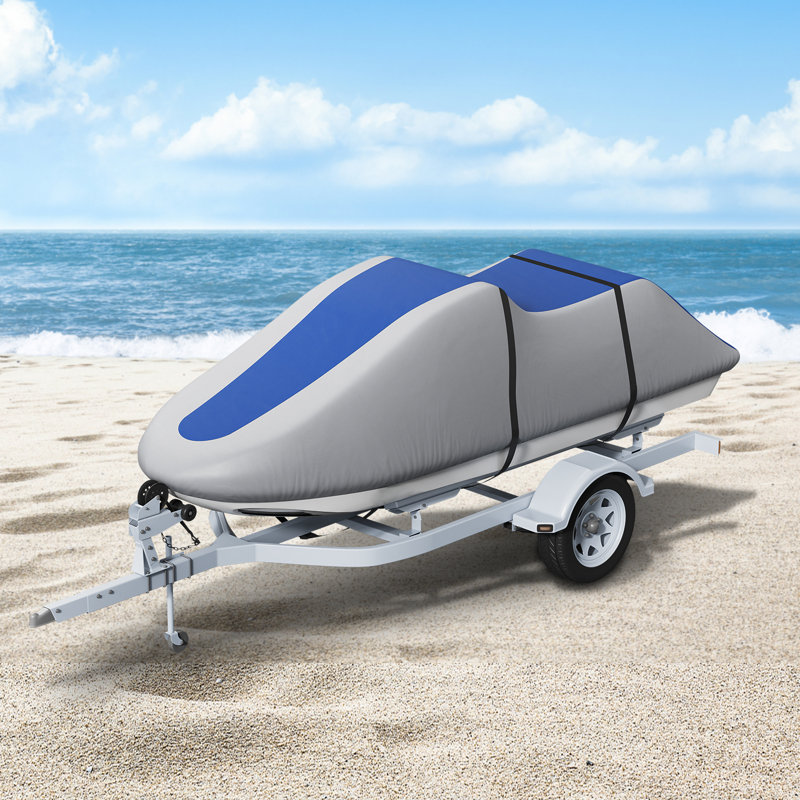 Gray and Blue Heavy-Duty Marine Grade Jet Ski Cover