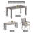 Deidre Aluminum 6 - Person Rectangular Outdoor Dining Set with Cushions-96382013