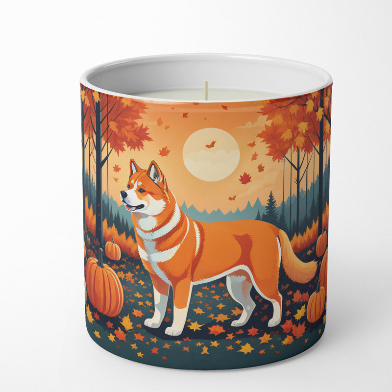 Bougie parfumée Pumpkin Spice avec support en céramique
