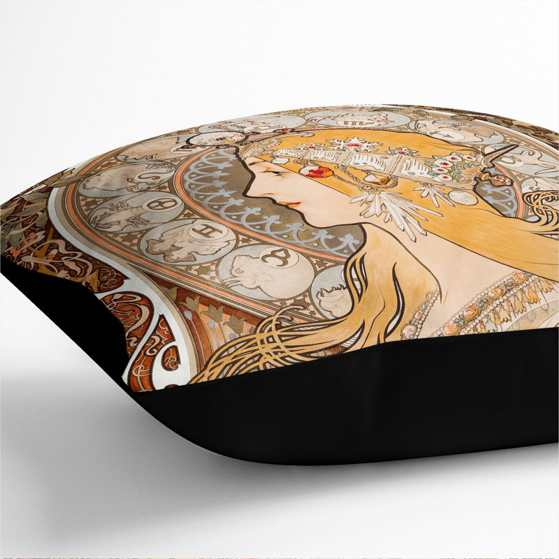 The Zodiac Vol.2 Scatter Cushion, 55cm H x 55cm W x 20cm D, Black