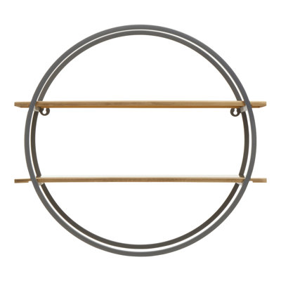 Simona 2 Piece Circle Metal Tiered Shelf