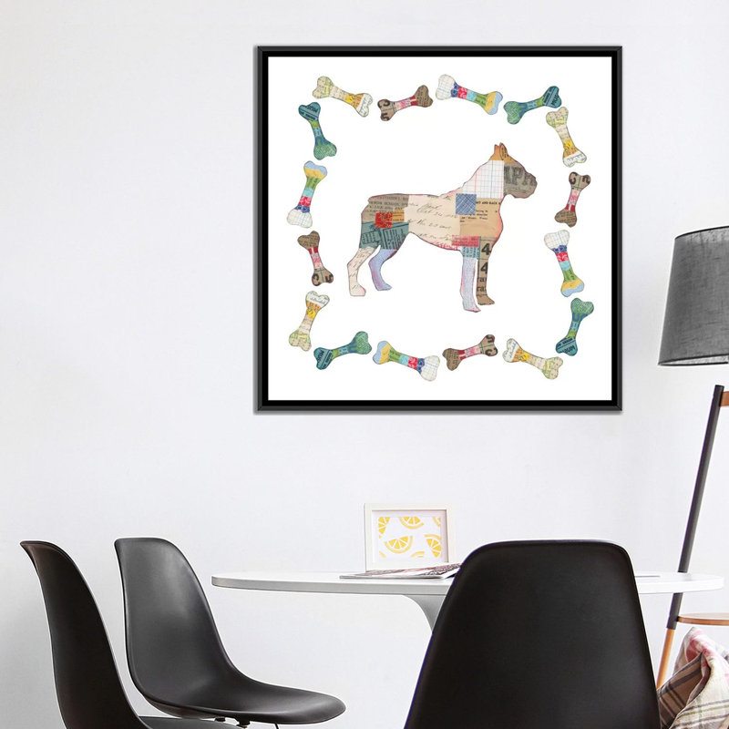 «Good Dog I», impression sur toile tendue, H 18 po x l 18 po x P 1,5 po, Toile avec cadre flottant noir, Pas de tapis