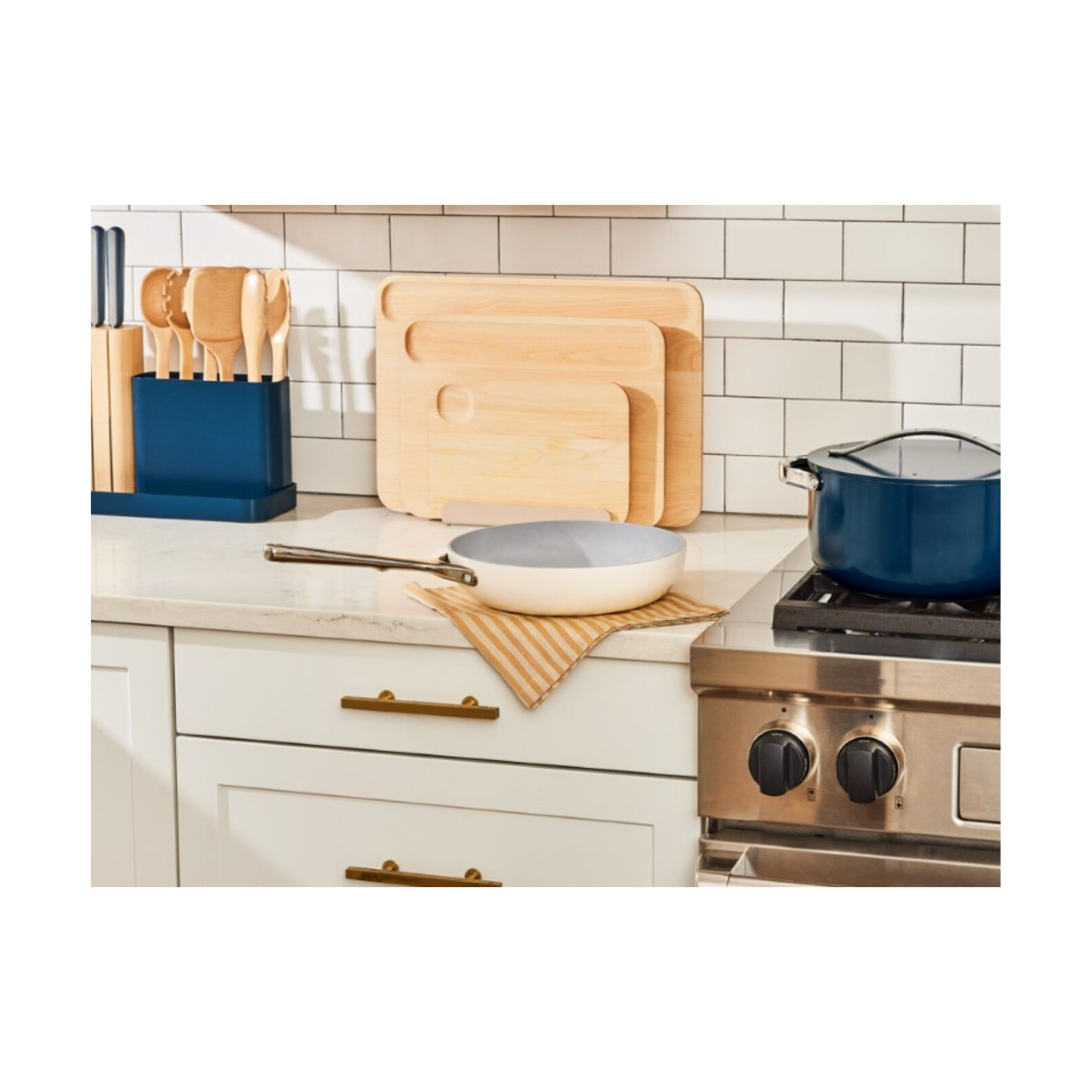 Caraway Nonstick Ceramic Fry Pan, 10.5", Cream