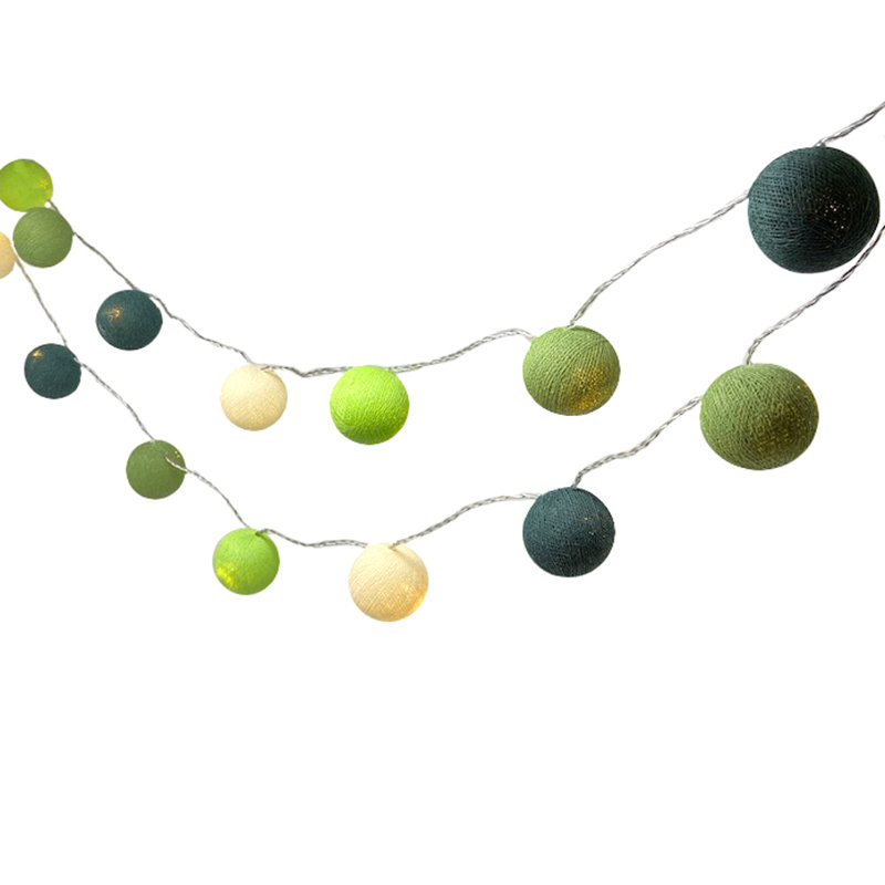 Misti LED Cotton Ball String Light, 10 Lamps - 5 Metre Long