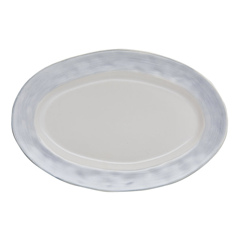 Azores Blue Lagoon Small Oval Platter, 12" L x 12" W x 8" H