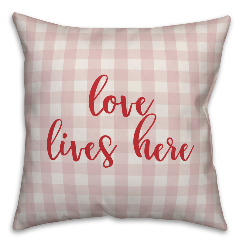 Plaid Throw Pillow, Pillow Cover, Pink/Red