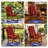 2-Pack Outdoor Adirondack Chair Cushions, Patio Rocking Chair Cushions (44 x 19 x 4 inches), Waterproof Cushions-red-129497048