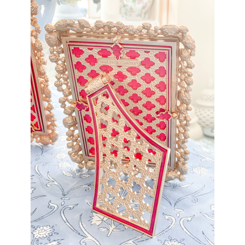 Bejeweled Collection Metal Picture Frame, Red