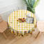 Nappe lavable en polyester de style campagne avec motif de coq et guingan