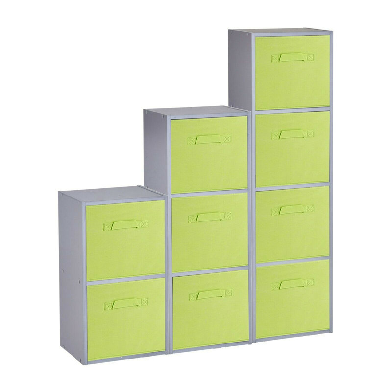 Faunce 90.5cm H x 89cm W Cube Bookcase, Green