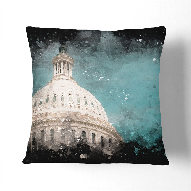 Square Throw Cushion, 55cm H x 55cm W x 20cm D, Black