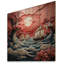 «Japon Coral Waves Papercut I» sur impression sur bois-1783529054