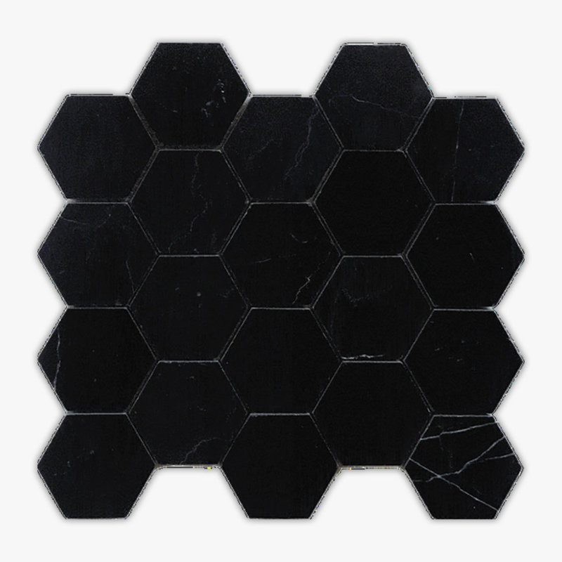 Nero 10" x 11" Marble Mosaic Wall & Floor Tile